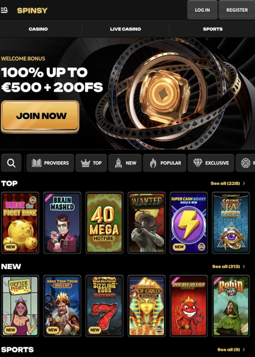 >Spinsy Casino Site
