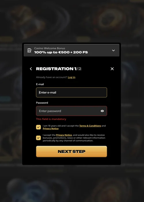 >Spinsy Welcome Registration